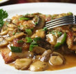 Veal scallopini mushroom with vegetables